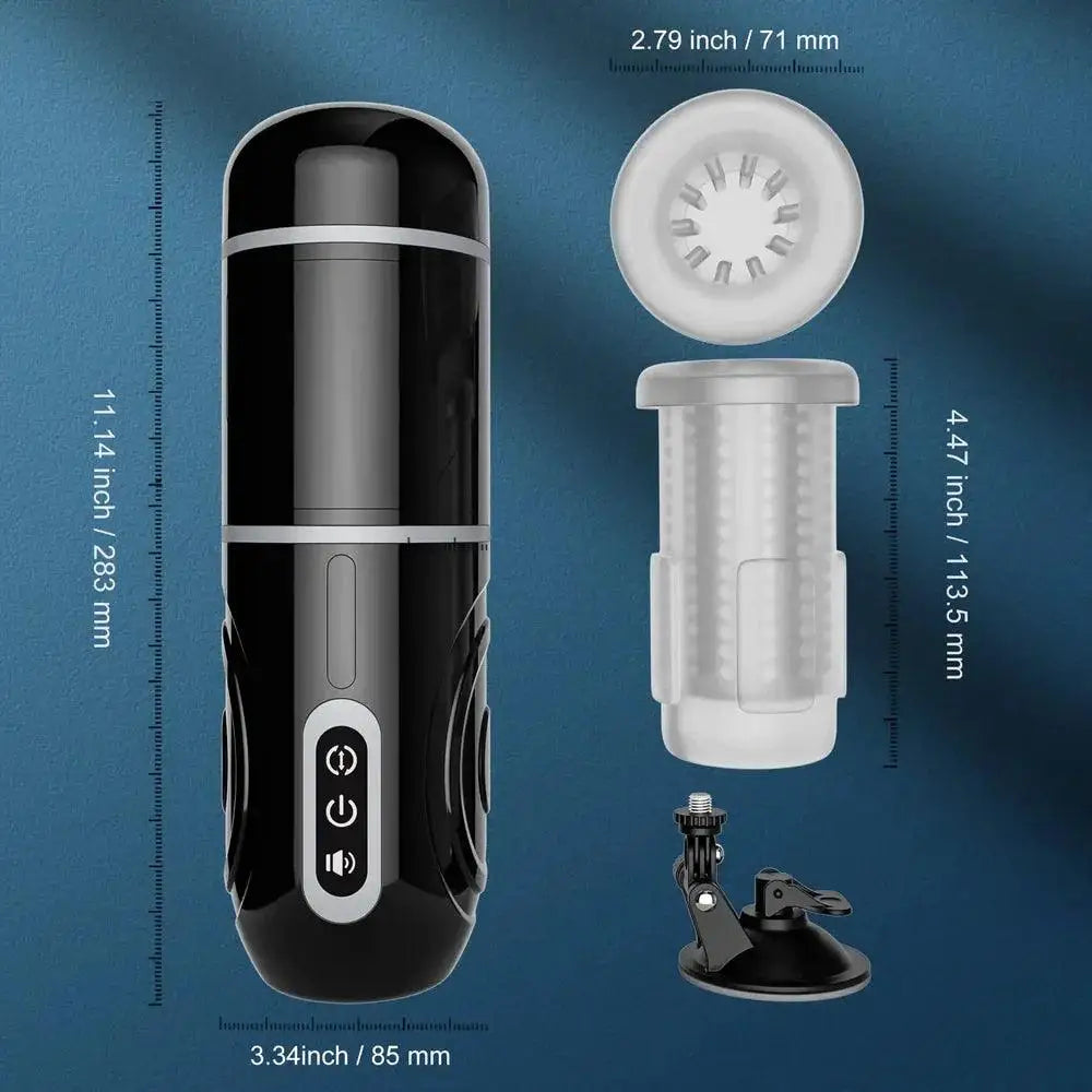 Automatic Male Masturbators,Hands-Free Male Masturbator Cup Electric Pocket Pussy with 7 Telescopic Rotating Modes Adult Sex Toy