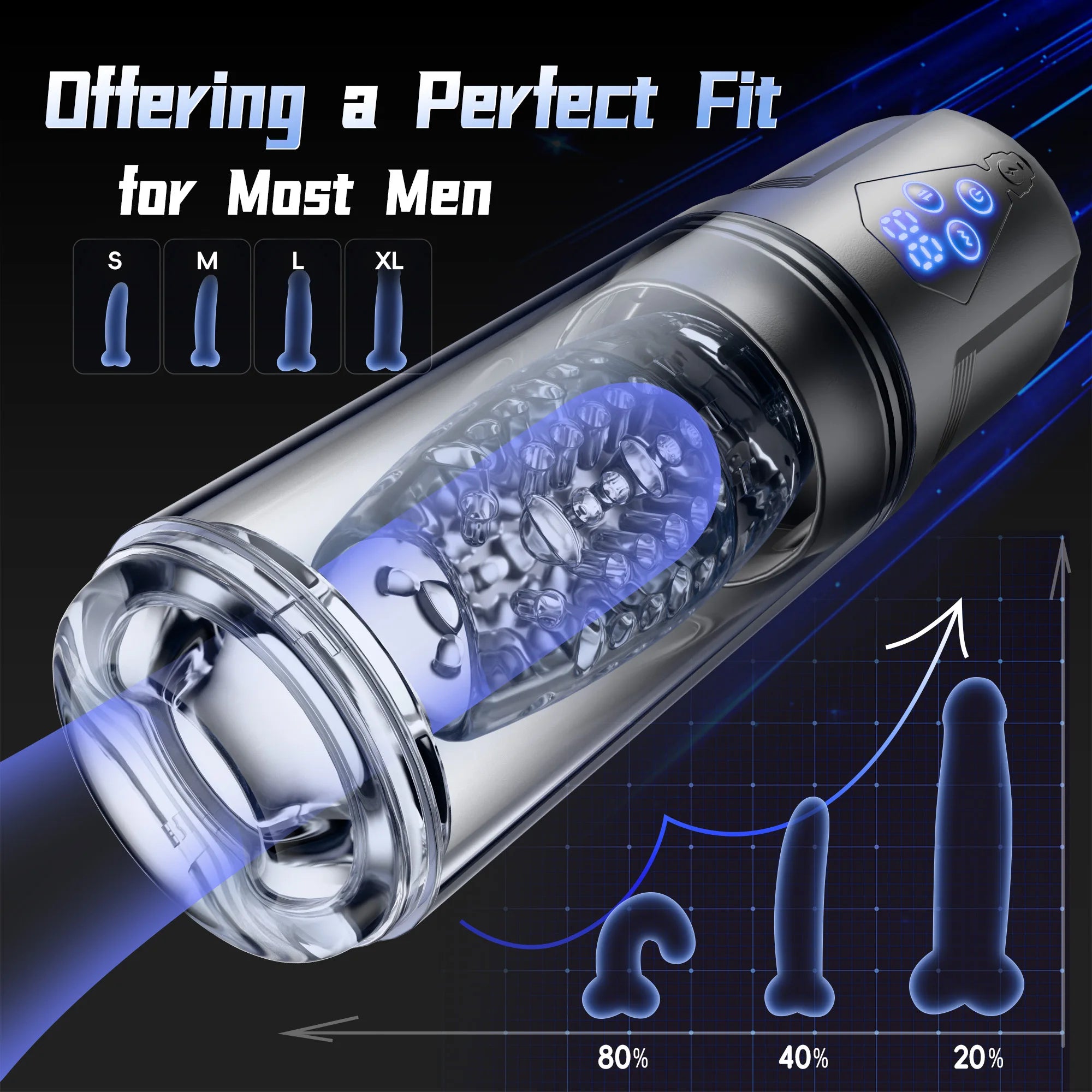 Upgrade 3 in 1 Male Masturbator Sex Toy with App Control Realistic Blowjob Machine 9 Thrusting Rotating & Vibrating Male Stroker