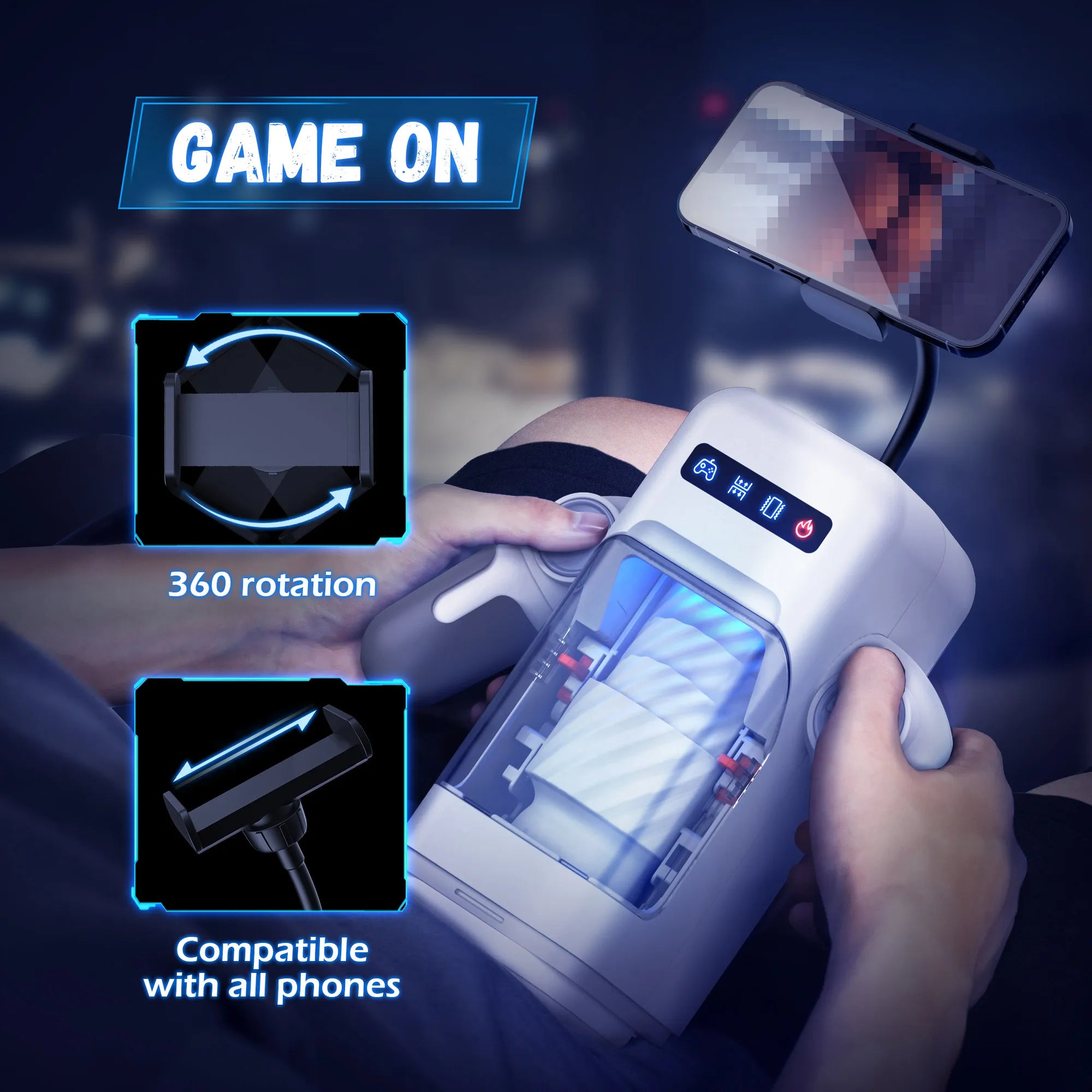 Kushor Robot Automatic Male Masturbator Phone Holder Heating Vibration Blowjob Machine Vagina Masturbation for Men Sex Toys 18