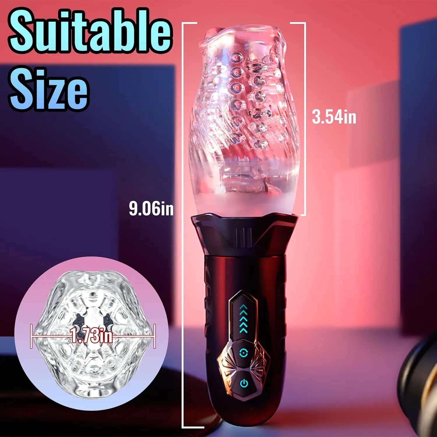 Automatic Rotating Male Masturbation Cup Oral Sex Glans Vibrator Spiral Motion Spinner Cup Penis Delay Trainer Sex Toys for Men