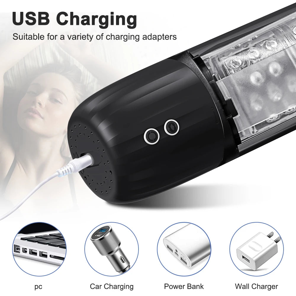 Sucking Spinning Automatic Male Masturbator IPX7 Waterproof Suction Blowjob Masturbation Machine Sex Toy for Men Adults Supplies