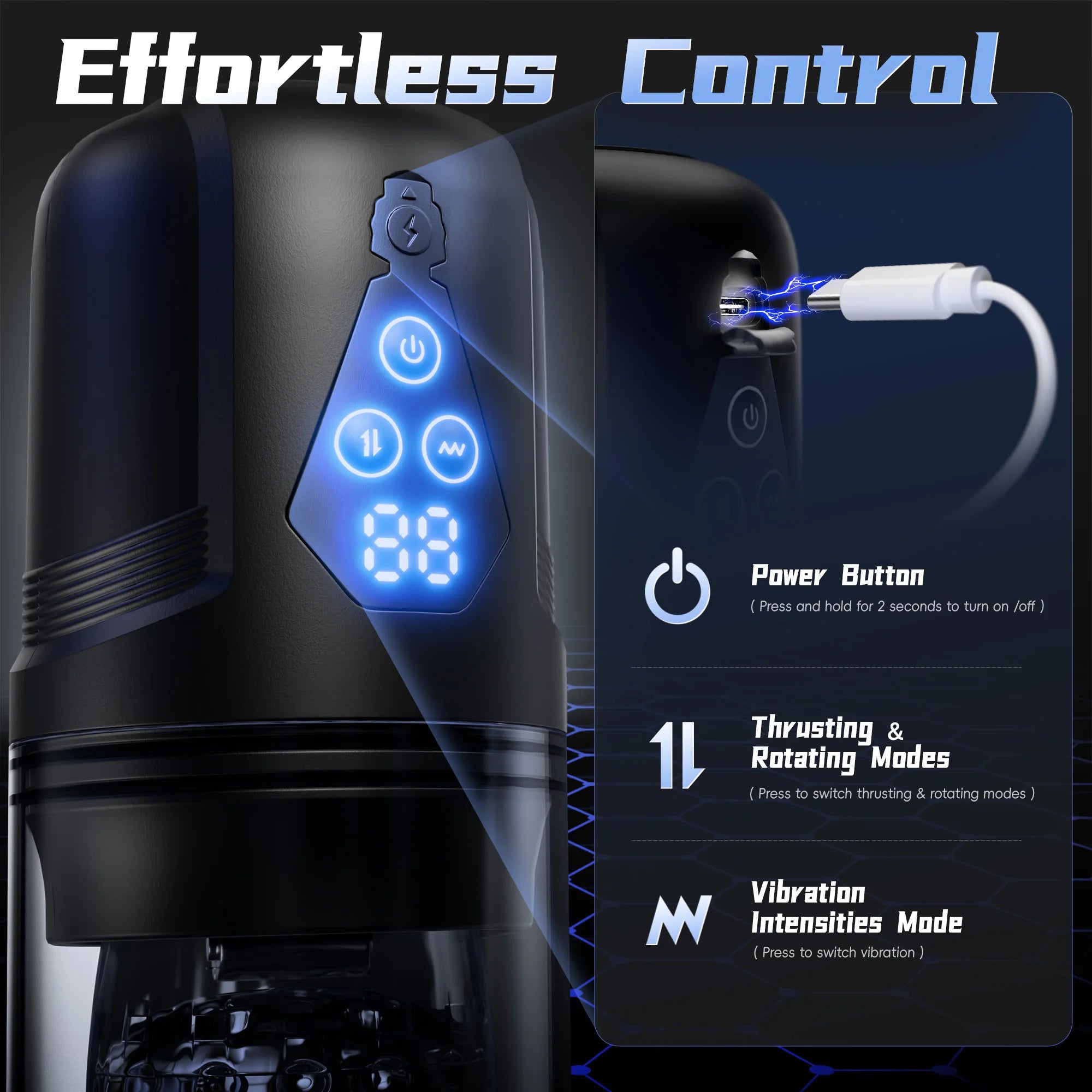 Upgrade 3 in 1 Male Masturbator Sex Toy with App Control Realistic Blowjob Machine 9 Thrusting Rotating & Vibrating Male Stroker