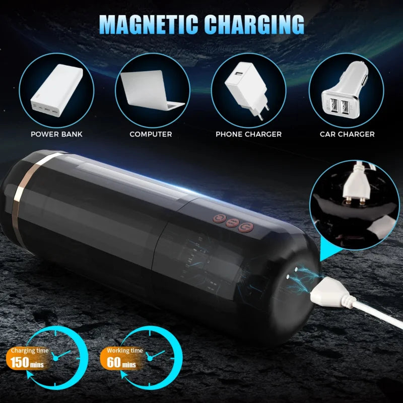 Realistic Sleeve Adult Sex Toys Automatic Male Masturbators Cup Thrusting&Rotating&Vibration Hands Free Pocket  Straker 3D