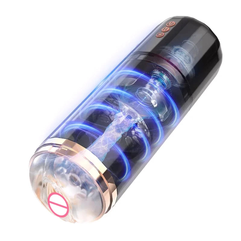 Realistic Sleeve Adult Sex Toys Automatic Male Masturbators Cup Thrusting&Rotating&Vibration Hands Free Pocket  Straker 3D