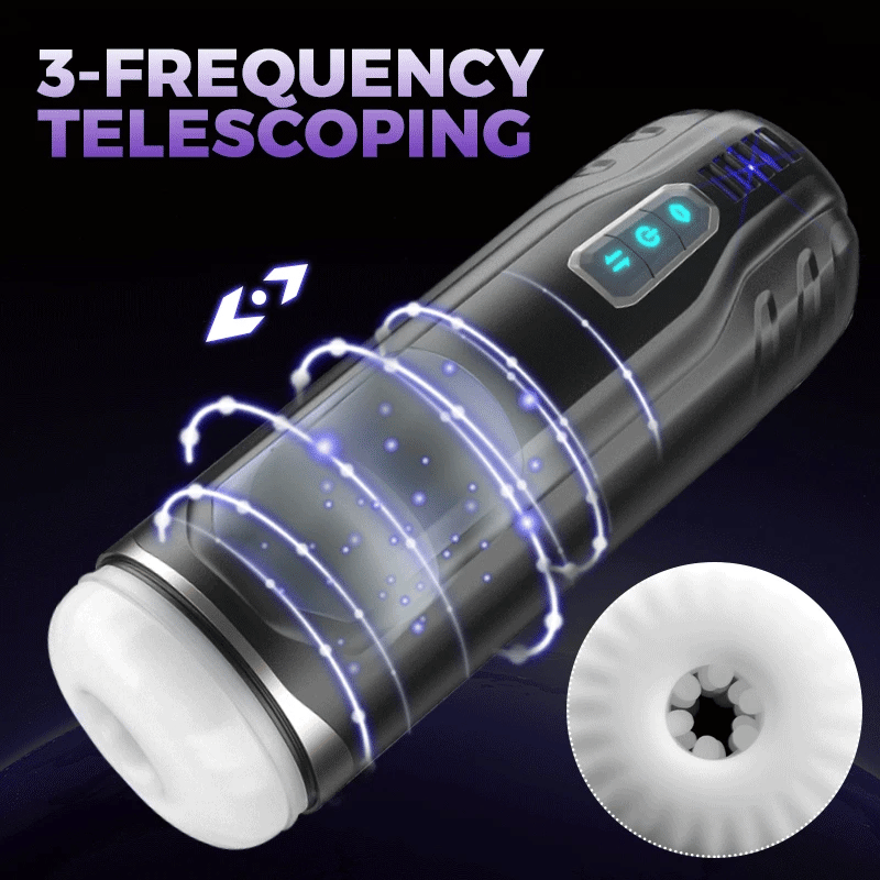 HESEKS Sound-off Automatic Sucking Male Masturbator Real Electric Blowjob Pocket Pussy Telescopic Vibrator Masturbation For Man