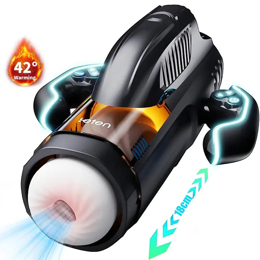 LETEN Automatic Male Masturbator with Sucking Thrusting Modes Heating Stroker Blowiob Machine LCD Display Adult Sex Toy for Men