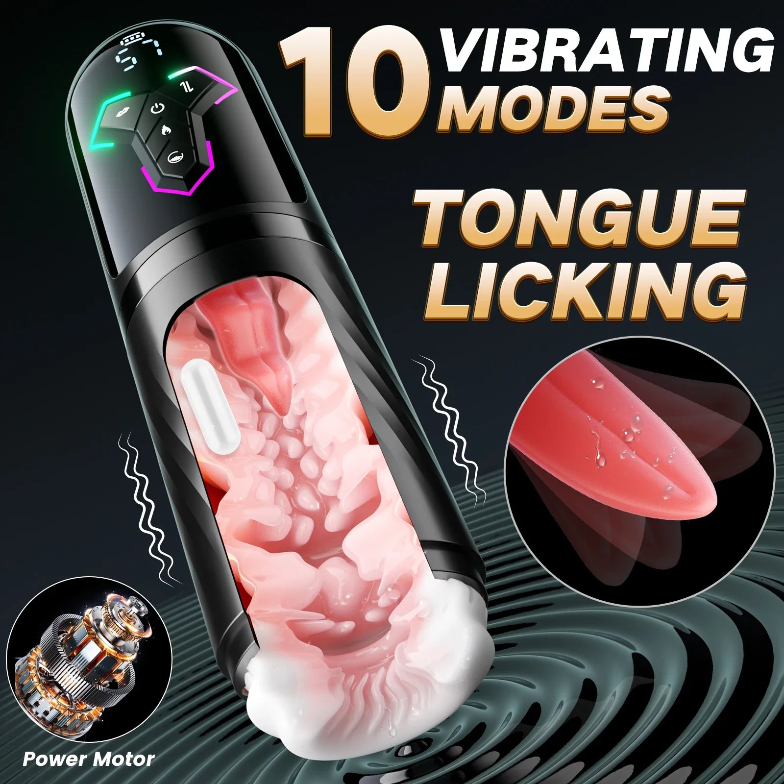 4 IN 1 Telescopic Sucking Licking Masturbator Cup Vagina Masturbation Blowjob Adults Sex Toy for Men Piston Automatic Mastubator