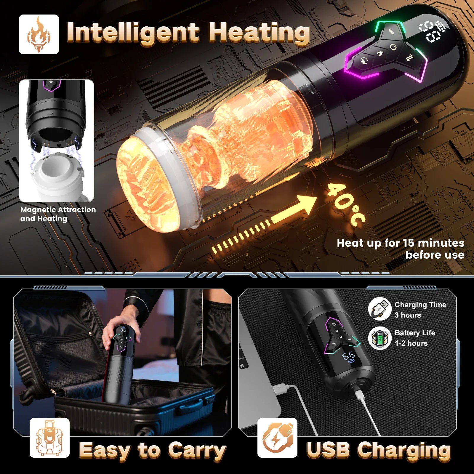 4 IN 1 Telescopic Sucking Licking Masturbator Cup Vagina Masturbation Blowjob Adults Sex Toy for Men Piston Automatic Mastubator