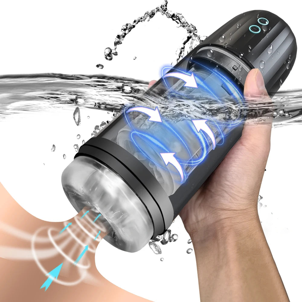 Sucking Spinning Automatic Male Masturbator IPX7 Waterproof Suction Blowjob Masturbation Machine Sex Toy for Men Adults Supplies