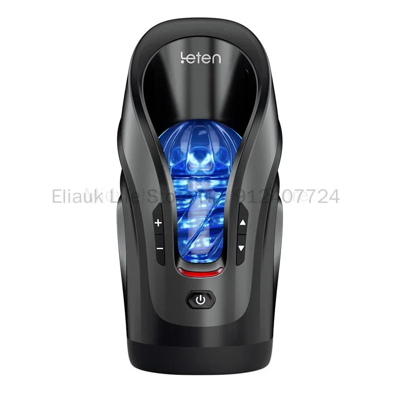 High Speed Automatic Male Masturbator Sucking Masturbation Machine Leten THRUSTING-PRO 75mm Telescopic Vibrator Sex Toys For Men
