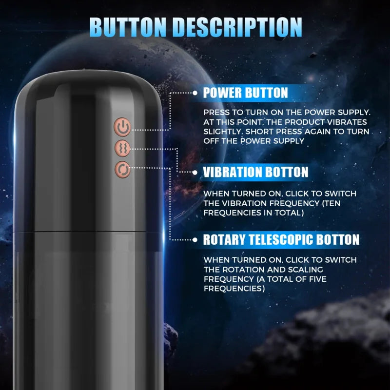 Realistic Sleeve Adult Sex Toys Automatic Male Masturbators Cup Thrusting&Rotating&Vibration Hands Free Pocket  Straker 3D