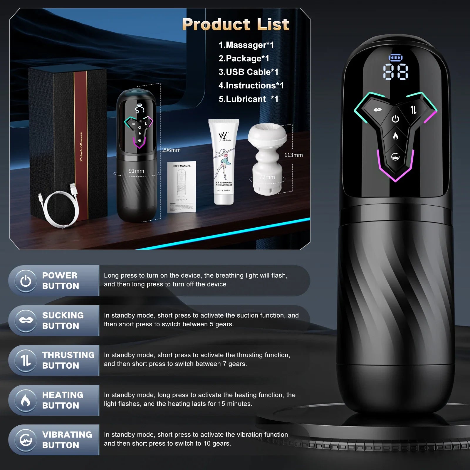 4 IN 1 Telescopic Sucking Licking Masturbator Cup Vagina Masturbation Blowjob Adults Sex Toy for Men Piston Automatic Mastubator